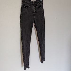Black Distressed KanCan High Waisted Skinny Jeans